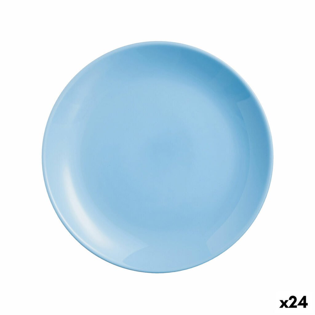 Πιάτο για Επιδόρπιο Luminarc Diwali Μπλε Γυαλί (19 cm) (24 Μονάδες)