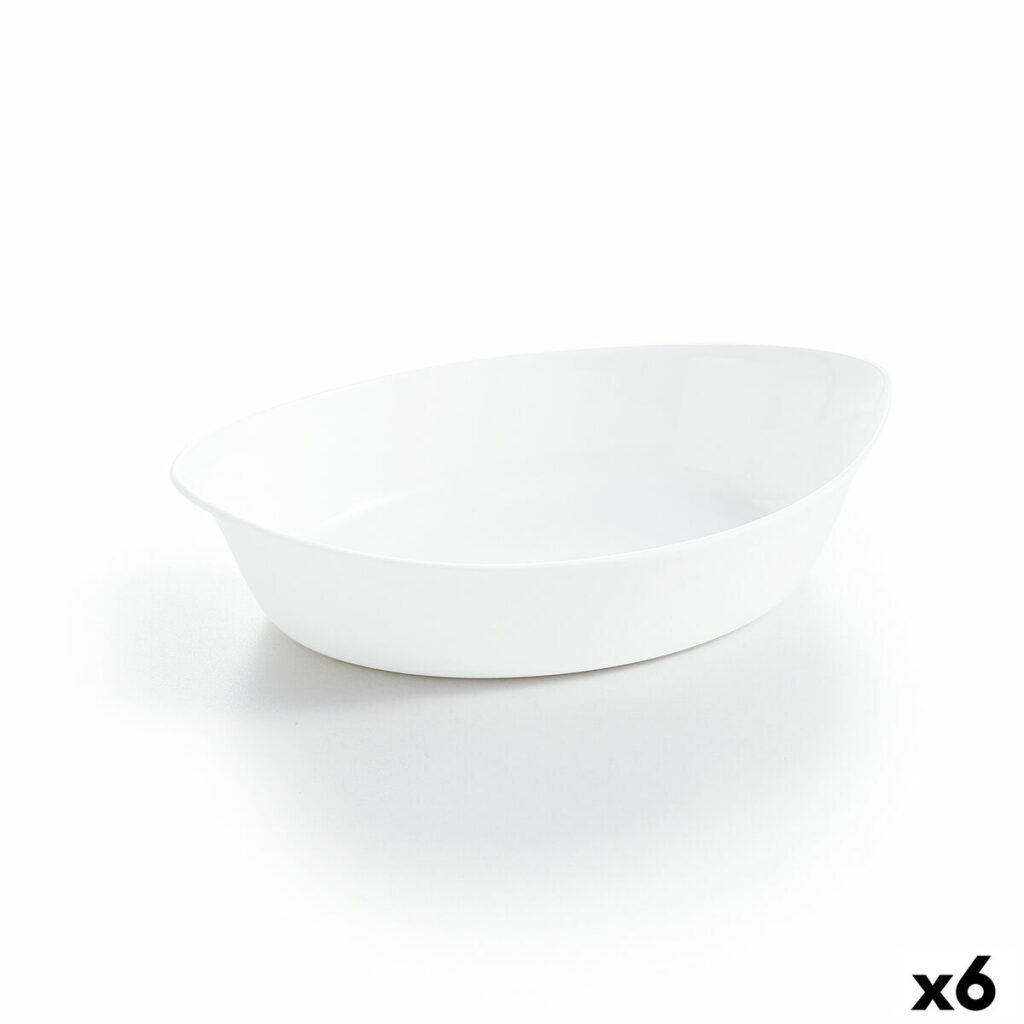 Ταψί Luminarc Smart Cuisine Οβάλ Λευκό Γυαλί 25 x 15 cm (x6)