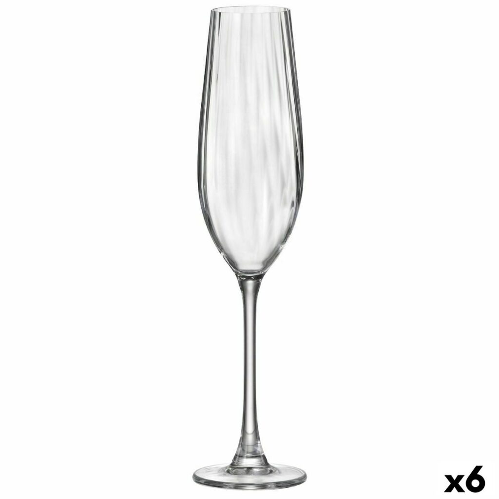 Ποτήρι για σαμπάνια Bohemia Crystal Optic Διαφανές Γυαλί 260 ml (x6)