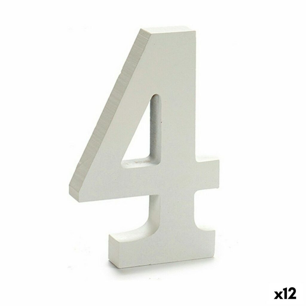 Αριθμοί 4 Ξύλο Λευκό (1