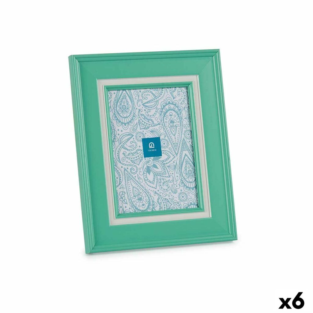 Κορνίζα Κρυστάλλινο Πράσινο Πλαστική ύλη (x6) (2 x 26 x 21 cm)