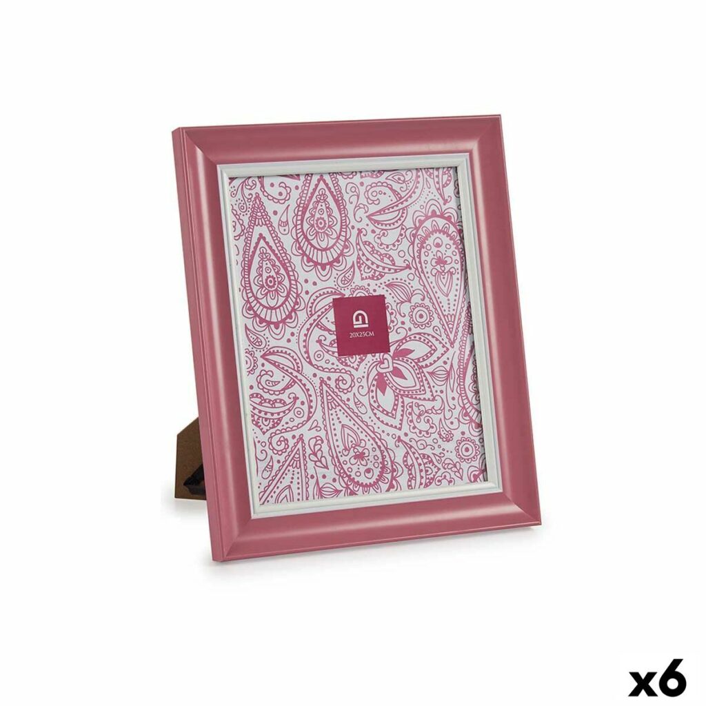 Κορνίζα Κρυστάλλινο Ροζ Πλαστική ύλη (x6) (2 x 31 x 26 cm)