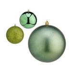 Σετ Χριστουγεννιάτικες Μπάλες 6 Τεμάχια Πράσινο Πλαστική ύλη Ø 12 cm (x6)