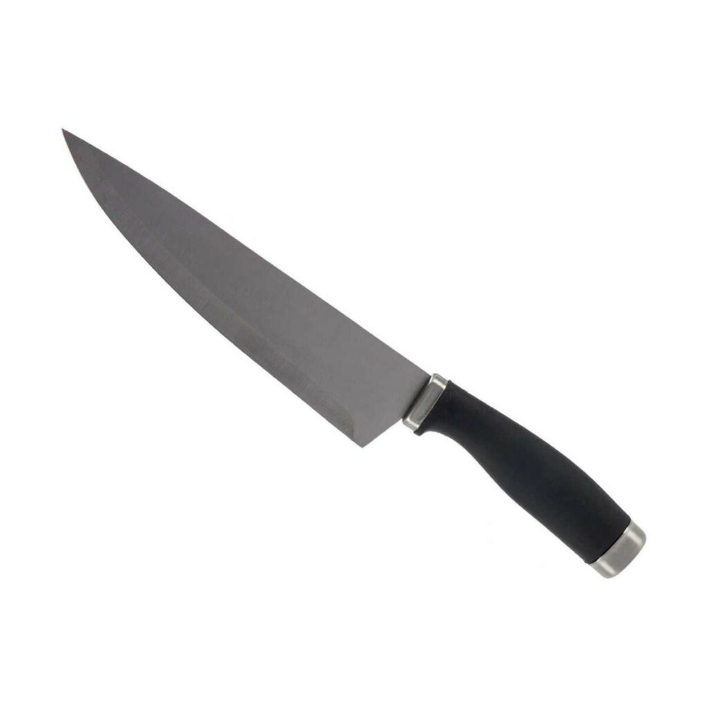Μαχαίρι Κουζίνας Kinvara KT11-5603-01 Μαύρο Ασημί Ανοξείδωτο ατσάλι Πλαστική ύλη 5 x 2 x 33 cm (12 Μονάδες)