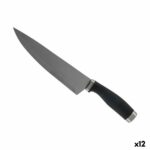 Μαχαίρι Κουζίνας Kinvara KT11-5603-01 Μαύρο Ασημί Ανοξείδωτο ατσάλι Πλαστική ύλη 5 x 2 x 33 cm (12 Μονάδες)