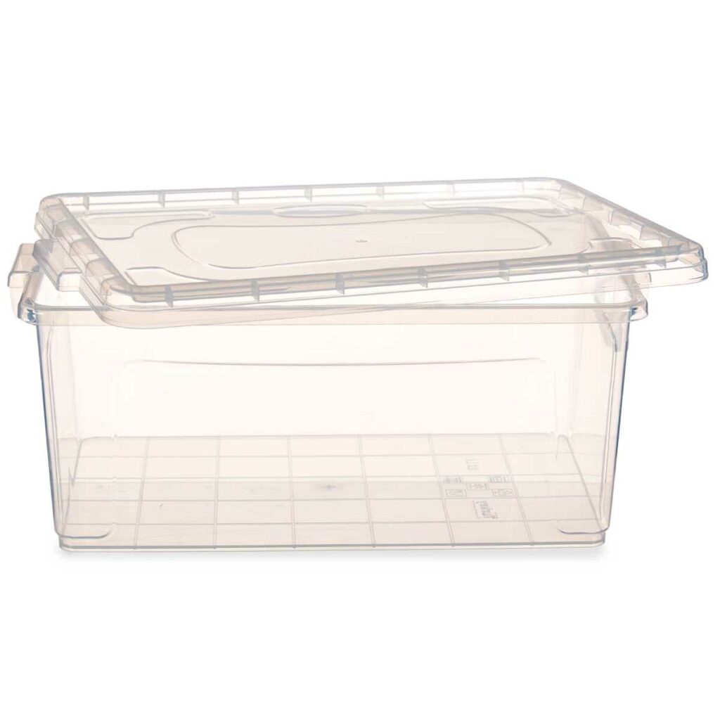Κουτί αποθήκευσης με Καπάκι Διαφανές Πλαστική ύλη 22 L 32 x 20