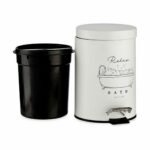 Κάδος Απορριμμάτων με Πεντάλ Relax Bath Λευκό Μαύρο Χάλυβας Πλαστική ύλη 3 L (x6)