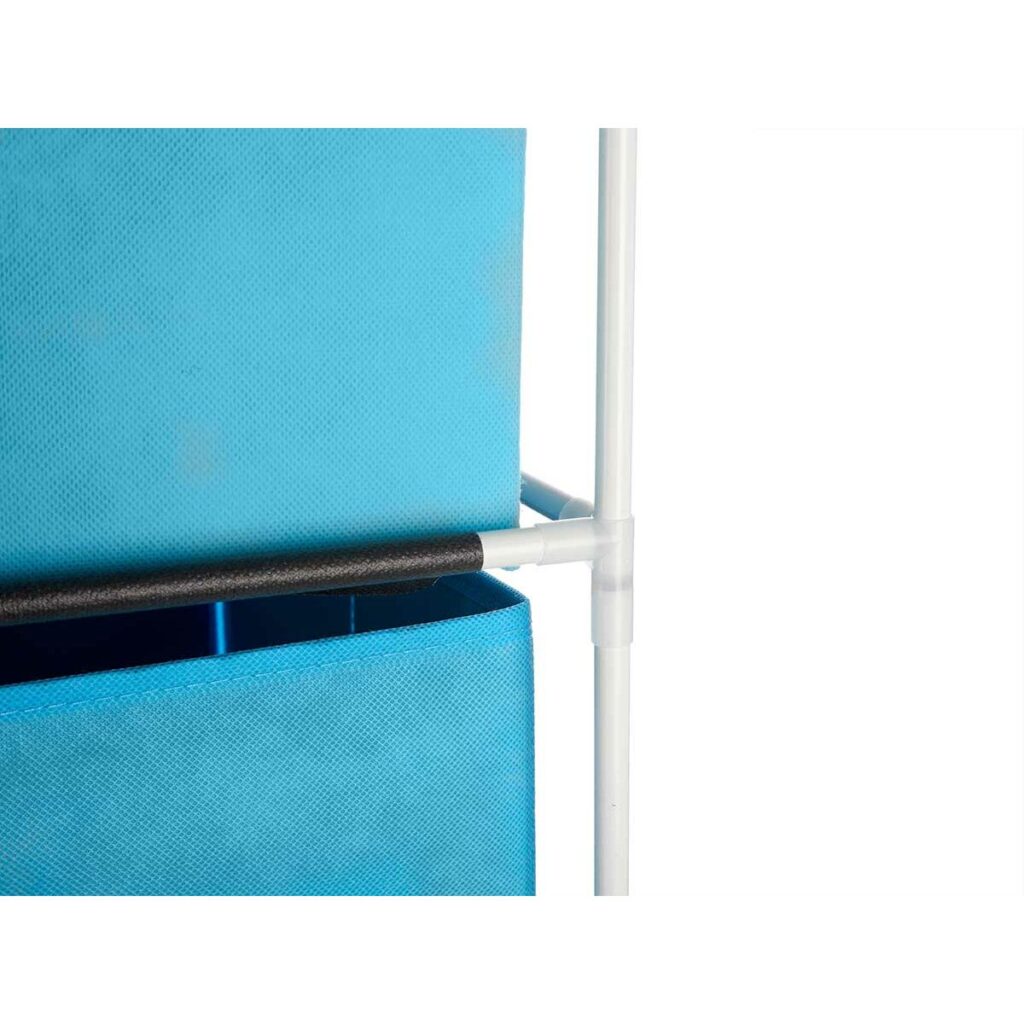 Ράφια Μπλε Λευκό πολυπροπυλένιο Σίδερο TNT (Non Woven) 35 x 35 x 102 cm (x6)