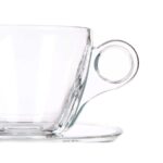 Κούπα με Πιατάκι Διαφανές Γυαλί 170 ml (x6)