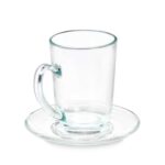 Κούπα με Πιατάκι Vivalto 41089 Διαφανές Γυαλί 200 ml (x6)