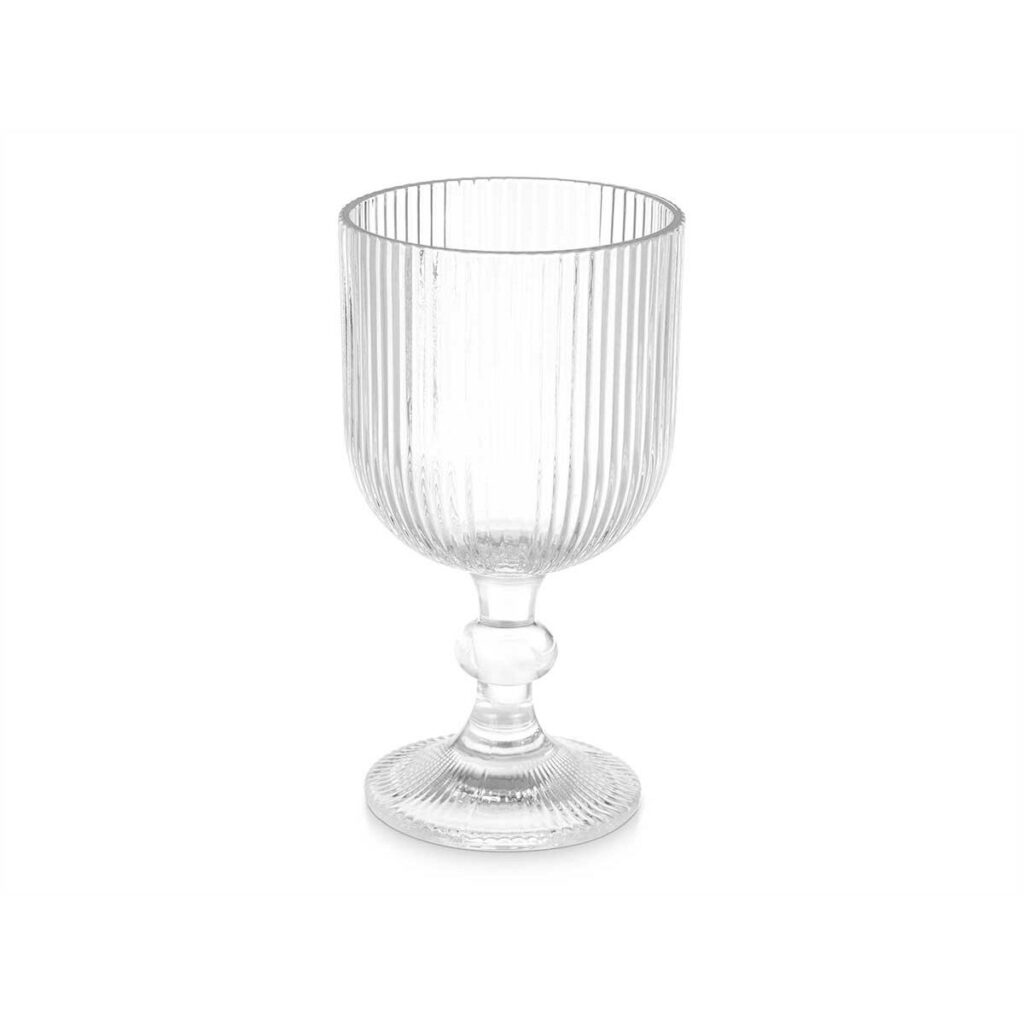 Ποτήρι Κρασί Ρίγες Διαφανές Γυαλί 370 ml (x6)