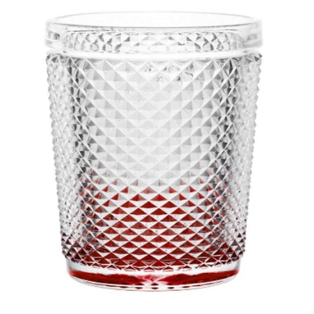 Ποτήρι Διαμάντι Κόκκινο Διαφανές Γυαλί 300 ml (x6)