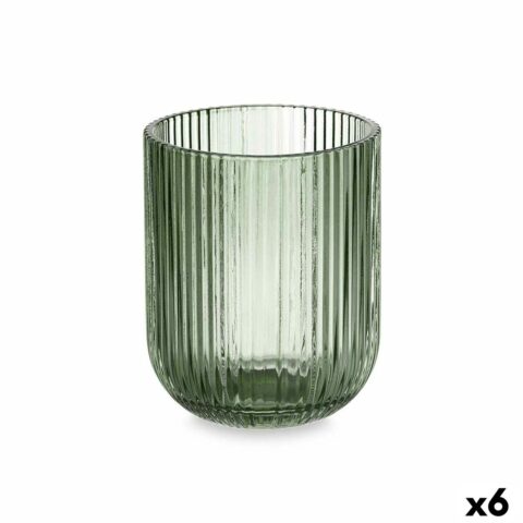 Ποτήρι Ρίγες Πράσινο Γυαλί 270 ml (x6)