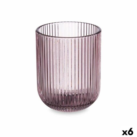 Ποτήρι Ρίγες Ροζ Κρυστάλλινο 270 ml (x6)