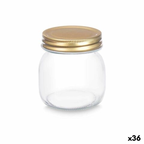 Βάζο Διαφανές Χρυσό Μέταλλο Γυαλί 300 ml 7