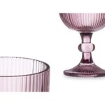 Ποτήρι Κρασί Ρίγες Ροζ 370 ml (x6)