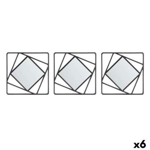 Παιχνίδι Καθρεφτών Τετράγωνο Αφηρημένο Μαύρο πολυπροπυλένιο 78 x 26 x 2