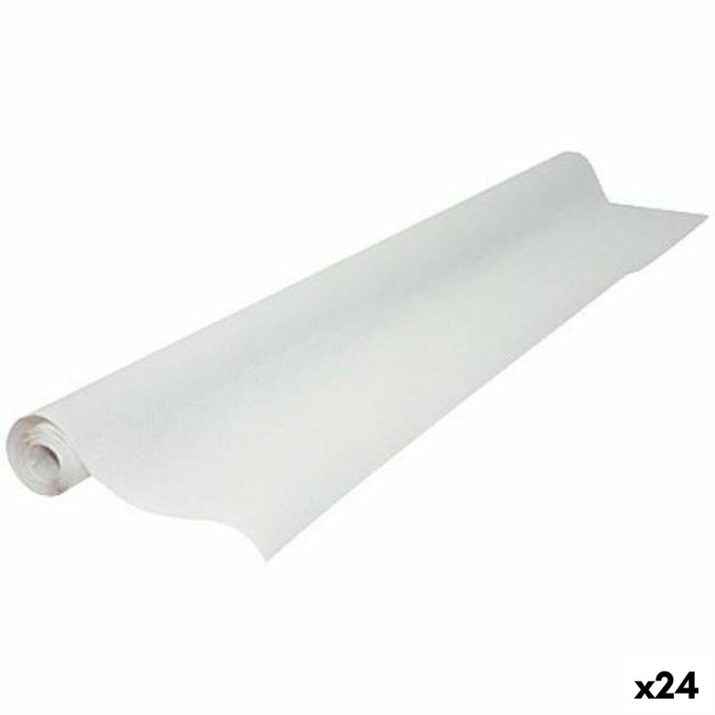 Τραπεζομάντηλο Maxi Products Λευκό χαρτί 1 x 10 m (24 Μονάδες) (40 Μονάδες)