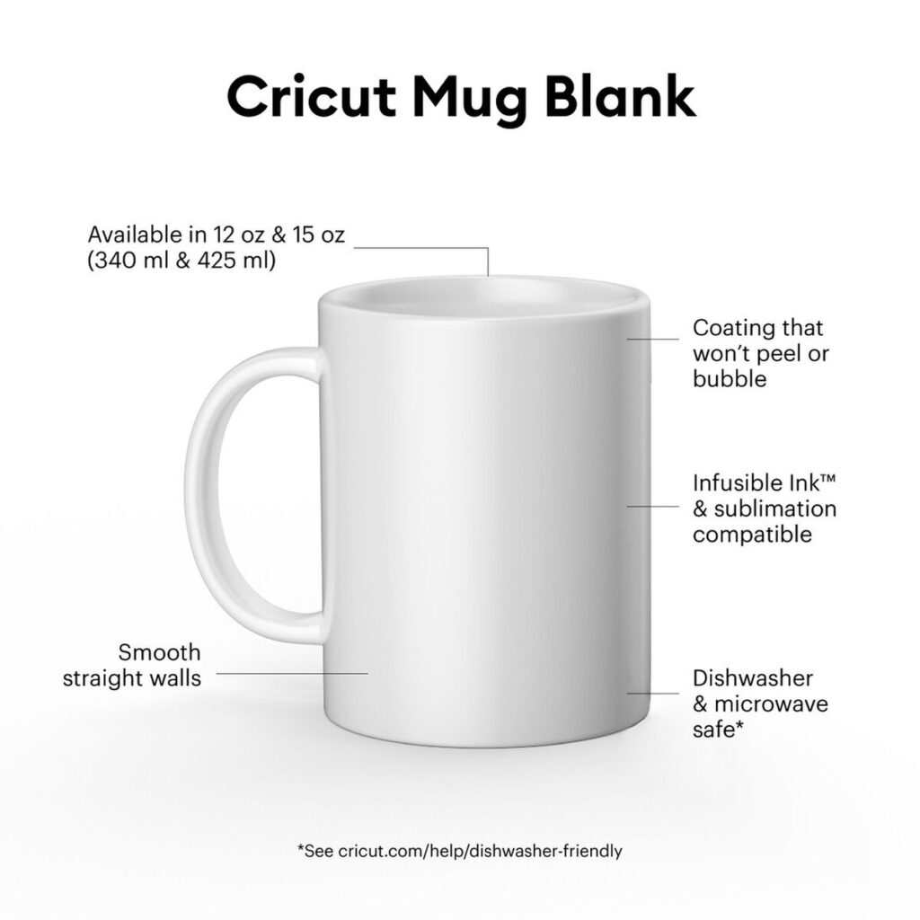 Προσαρμοζόμενο κύπελλο για Plotter κοπής Cricut Ceramic 2 Τεμάχια