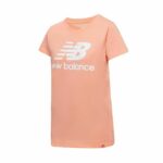 Γυναικεία Μπλούζα με Κοντό Μανίκι New Balance Essentials Stacked Ροζ