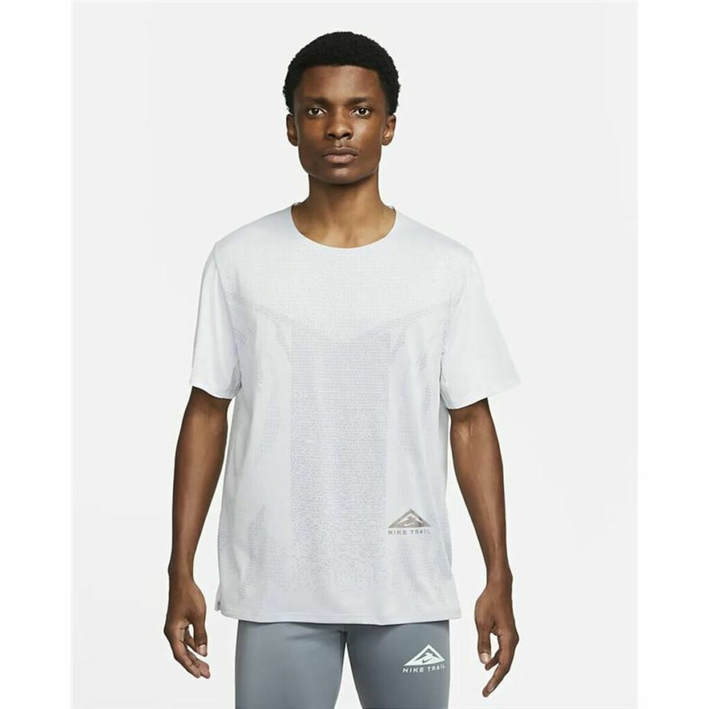 Ανδρική Μπλούζα με Κοντό Μανίκι Nike Dri-FIT Rise 365 Λευκό