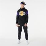 Unisex Φούτερ με Κουκούλα New Era NBA Colour Insert LA Lakers Μαύρο