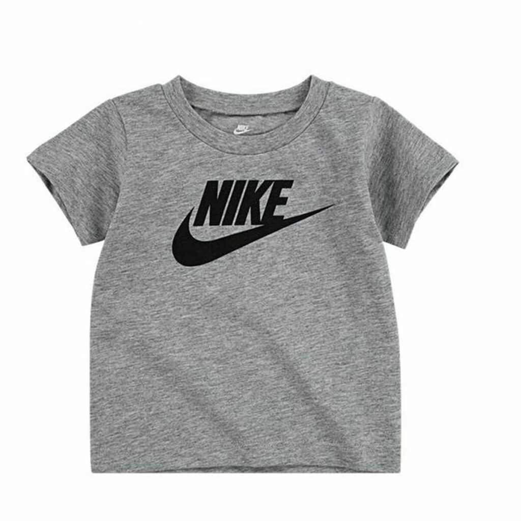 Παιδικό Μπλούζα με Κοντό Μανίκι Nike Futura SS Σκούρο γκρίζο