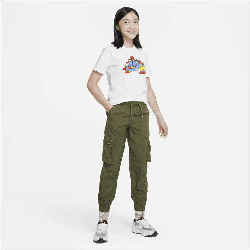 Παιδικό Μπλούζα με Κοντό Μανίκι Nike Happy Cloud Λευκό
