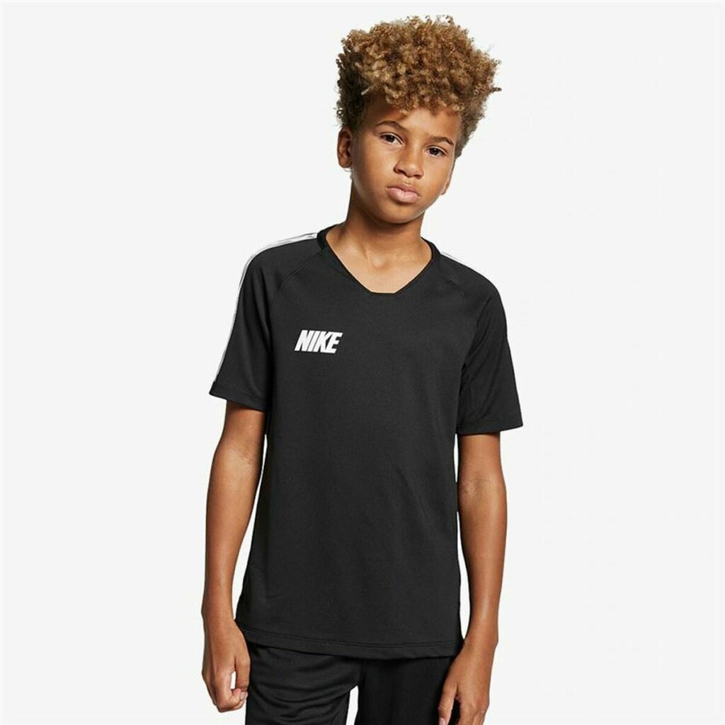 Παιδικό Μπλούζα με Κοντό Μανίκι Nike Breathe Dri-FIT Squad Μαύρο