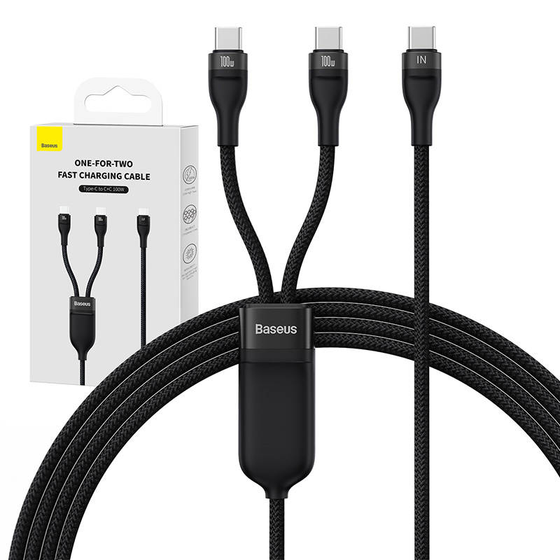Baseus Καλώδιο USB 2σε1 Flash Series USB-C σε USB-C 100W