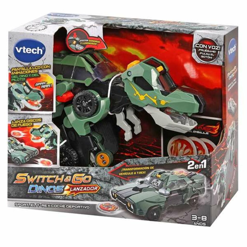 Σούπερ ρομπότ Switch & Go Dinos Sport T-Rex Αυτοκίνητο Δεινόσαυρος 22 x 10 cm Ήχος