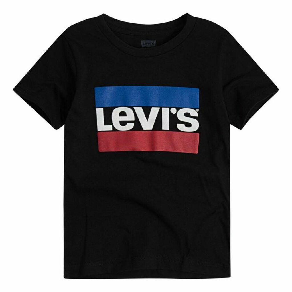Ανδρική Μπλούζα με Κοντό Μανίκι Levi's Logo Jr  Μαύρο