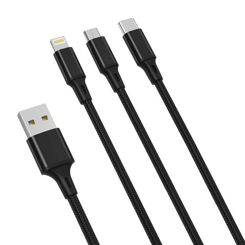 XO Καλώδιο 3in1 USB-C / Lightning / Micro 2.4A
