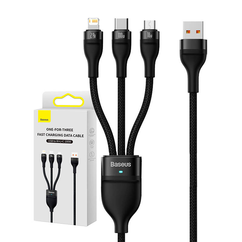 Baseus Καλώδιο USB 3σε1 Flash Series