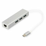 USB Hub Digitus DA-70255 Γκρι Λευκό/Γκρι Ασημί