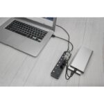 USB Hub Digitus DA-70248 Μαύρο Γκρι