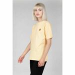 Γυναικεία Μπλούζα με Κοντό Μανίκι 24COLOURS Casual Κίτρινο