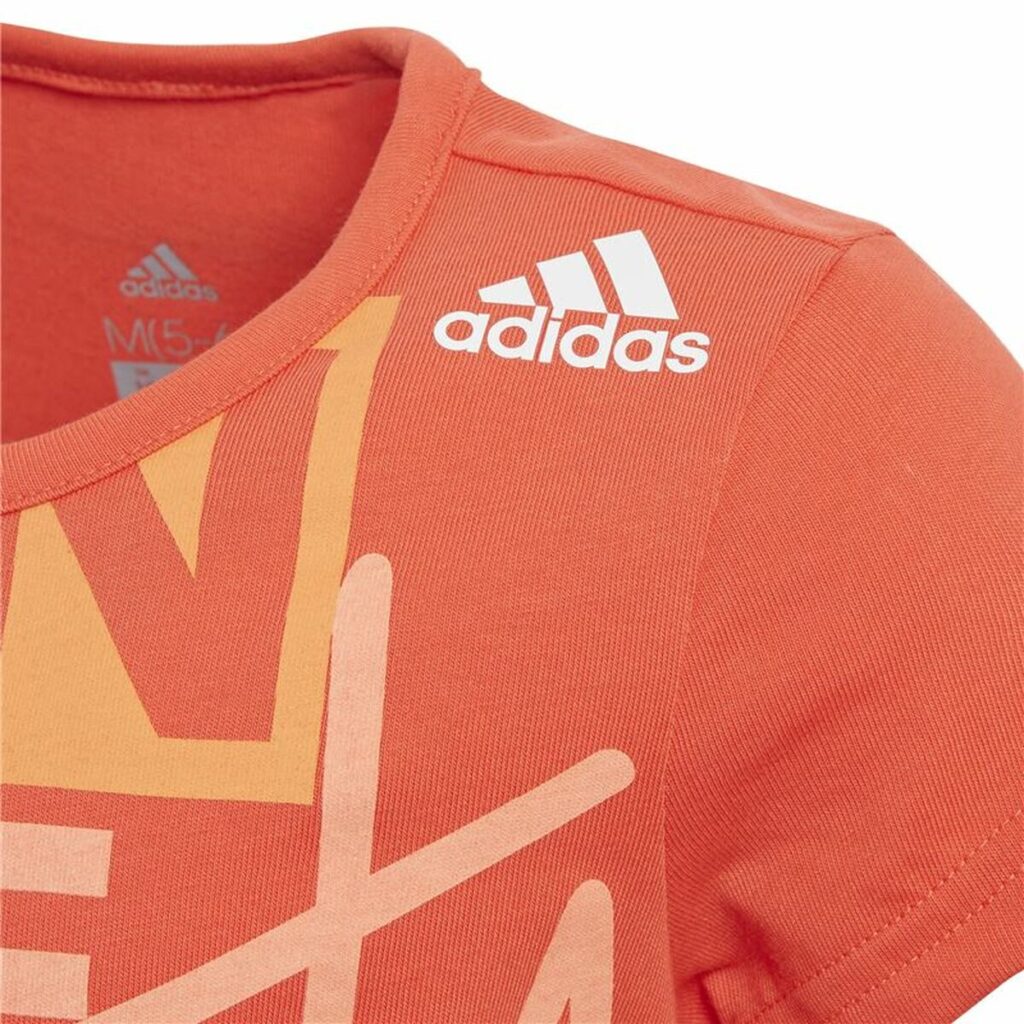 Παιδικό Μπλούζα με Κοντό Μανίκι Adidas Graphic Tee Πορτοκαλί