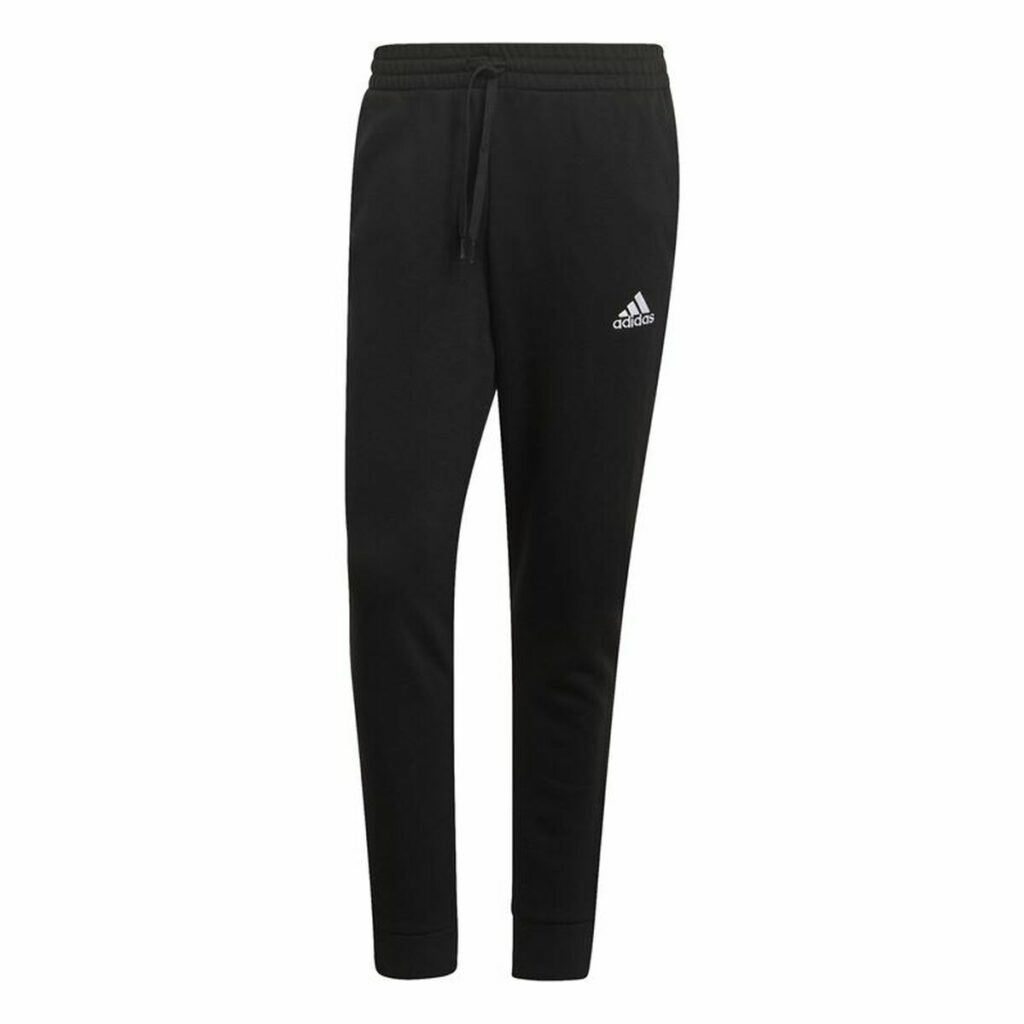 Μακρύ Αθλητικό Παντελόνι Adidas Essentials Fleece Regular Fit Μαύρο Άντρες