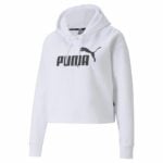 Γυναικείο Φούτερ με Κουκούλα Puma Essentials Logo Λευκό