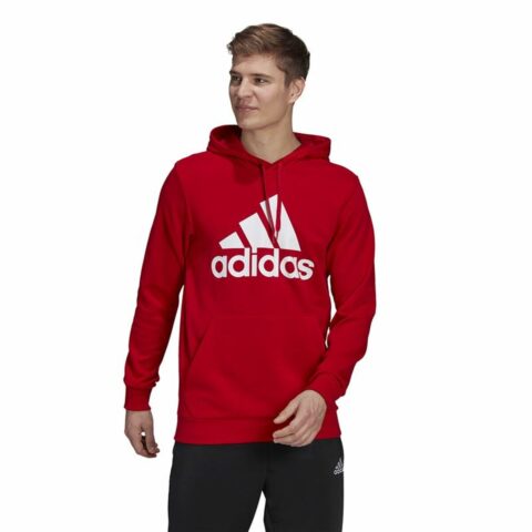 Ανδρικό Φούτερ με Κουκούλα Adidas Essentials Big Logo Κόκκινο