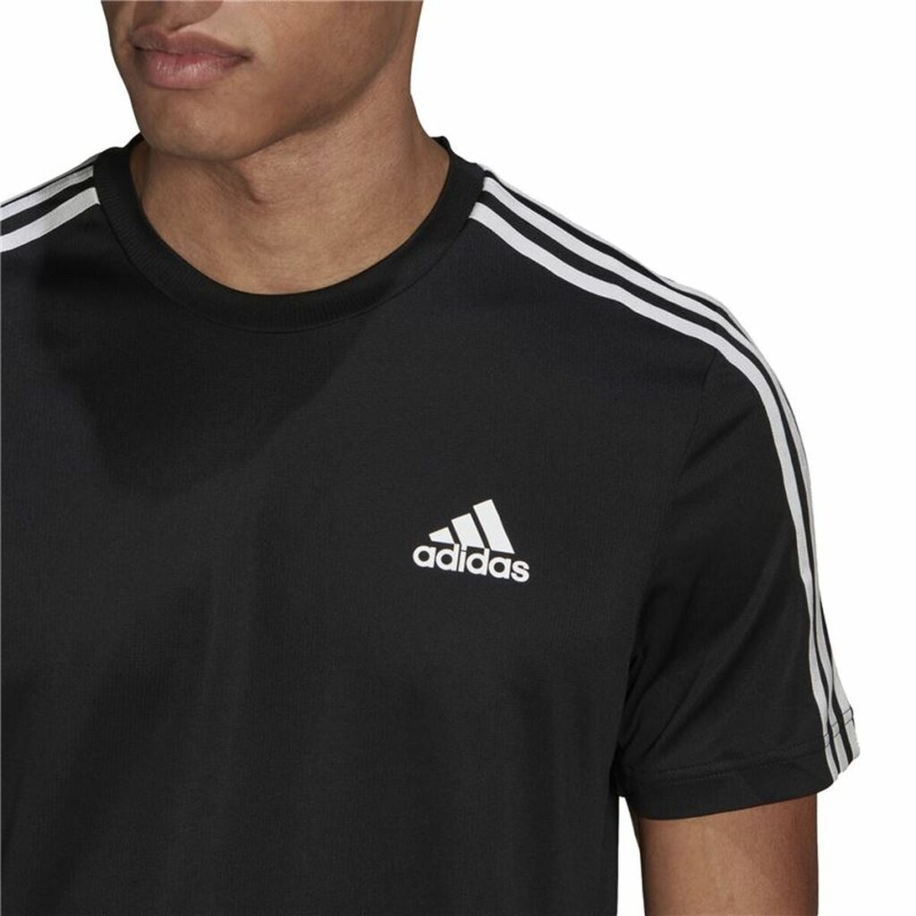 Ανδρική Μπλούζα με Κοντό Μανίκι Adidas Aeroready D2M Sport Μαύρο