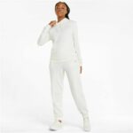 Γυναικείο Φούτερ με Κουκούλα Puma Essentials Embroidery Λευκό