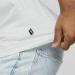Ανδρική Μπλούζα με Κοντό Μανίκι Puma Essentials Elevated Λευκό