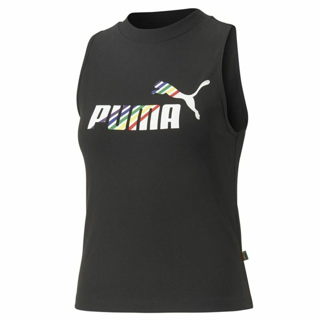 Αμάνικο Γυναικείο Mπλουζάκι Puma Ess+ Love Is Love Sl Μαύρο