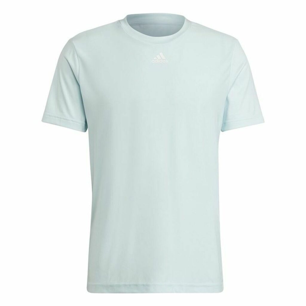 Ανδρική Μπλούζα με Κοντό Μανίκι Adidas 3-Bar Graphic Μπλε Ανοιχτό Μπλε