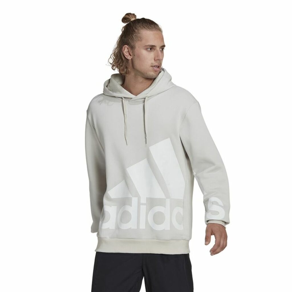 Ανδρικό Φούτερ με Κουκούλα Adidas Essentials Giant Logo Γκρι