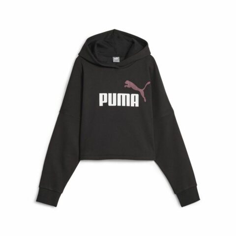 Παιδικό Μπλουζάκι Puma Ess Logo Croppedo Μαύρο