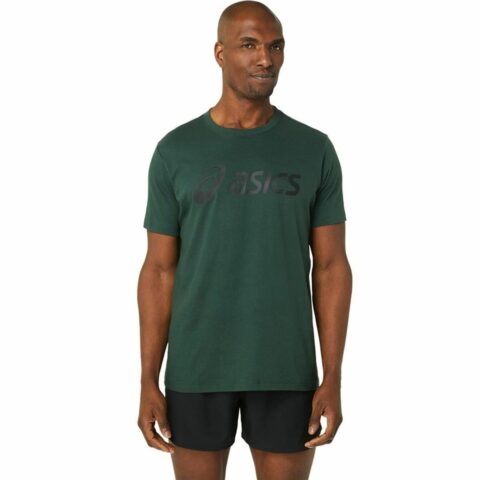 Ανδρική Μπλούζα με Κοντό Μανίκι Asics Big Logo Σκούρο πράσινο