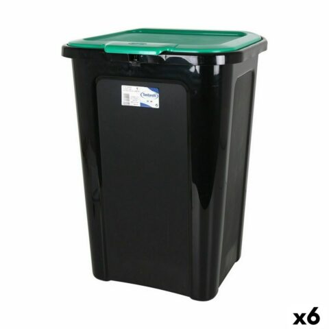 Κάδος για τα Σκουπίδια Tontarelli Coverline Πράσινο 44 L Μαύρο 38